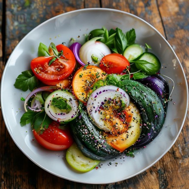 Ensalada Shirazi de Pepino, Tomate y Cebolla