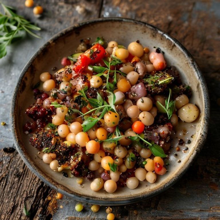Garbanzos con chorizo de soya y pimentón