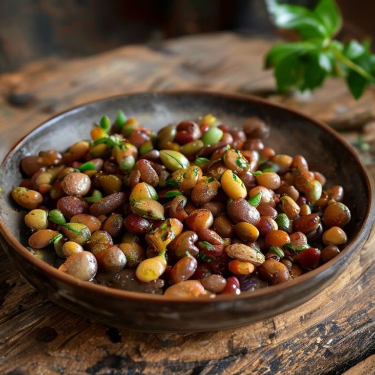 Frijoles bayos con xoconostle y chile serrano