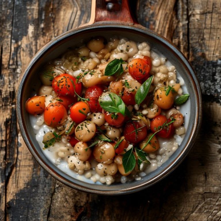 Frijoles Blancos Guisados con Tomate y Tomillo