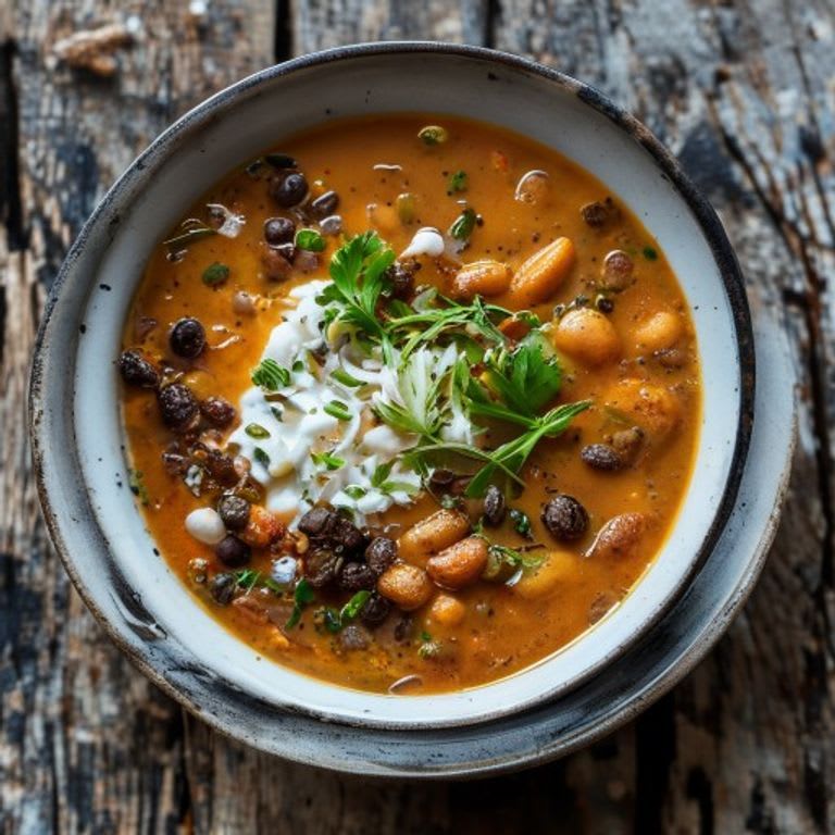 Sopa de Lenteja con Curry y Leche de Coco