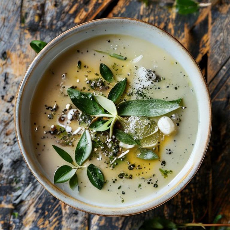Sopa de Frijol Blanco con Salvia y Ajo