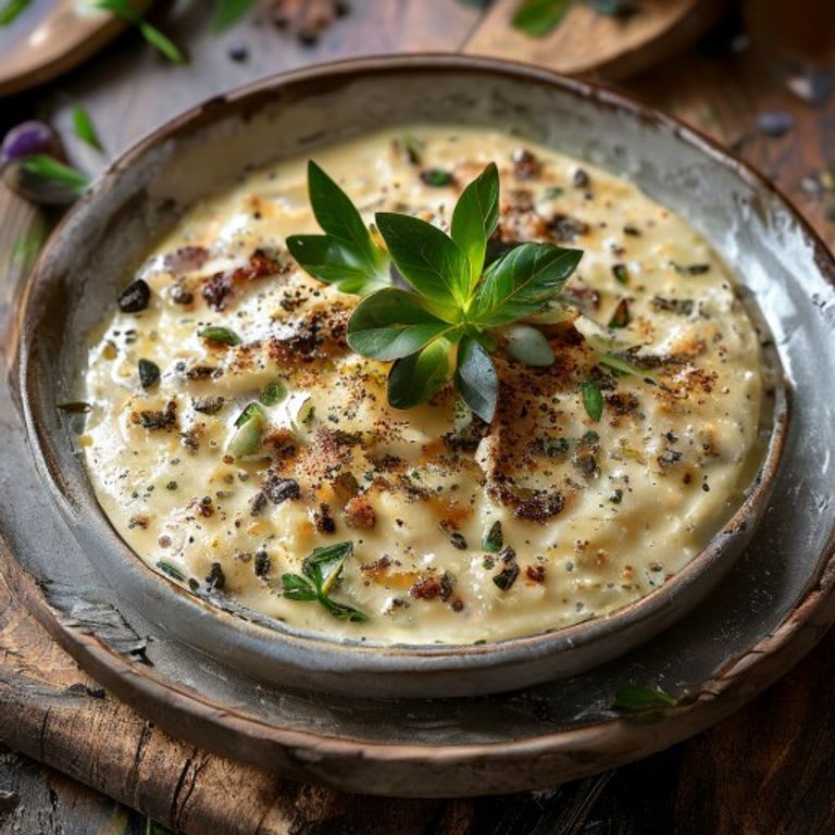 Polenta Cremosa con Ajo Asado y Pimienta