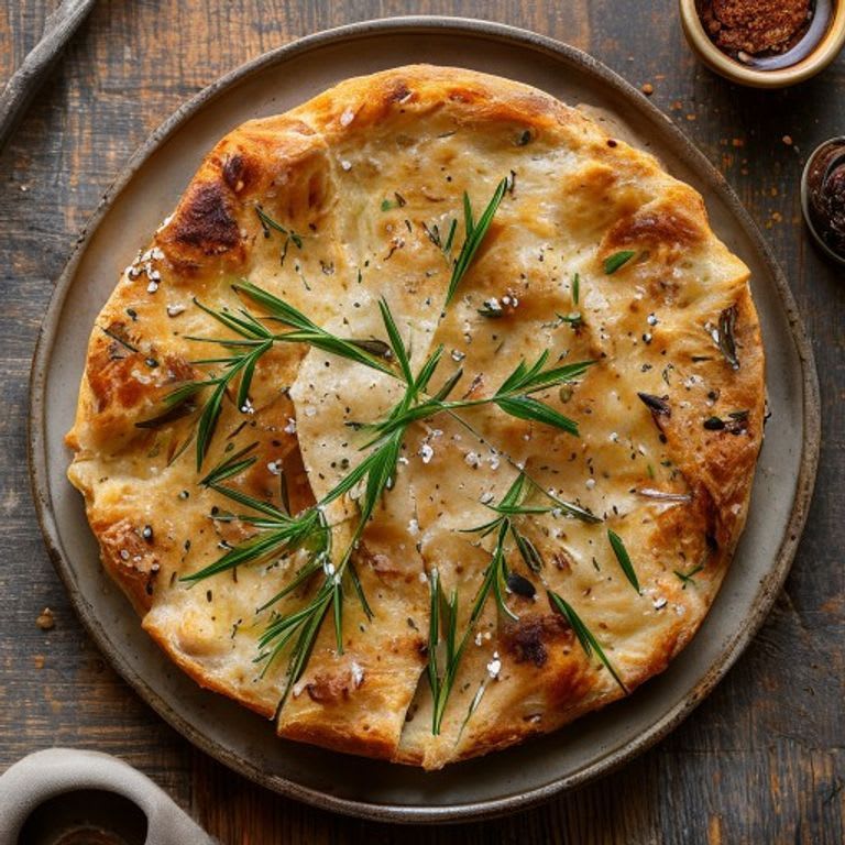 Focaccia integral con romero y sal de grano