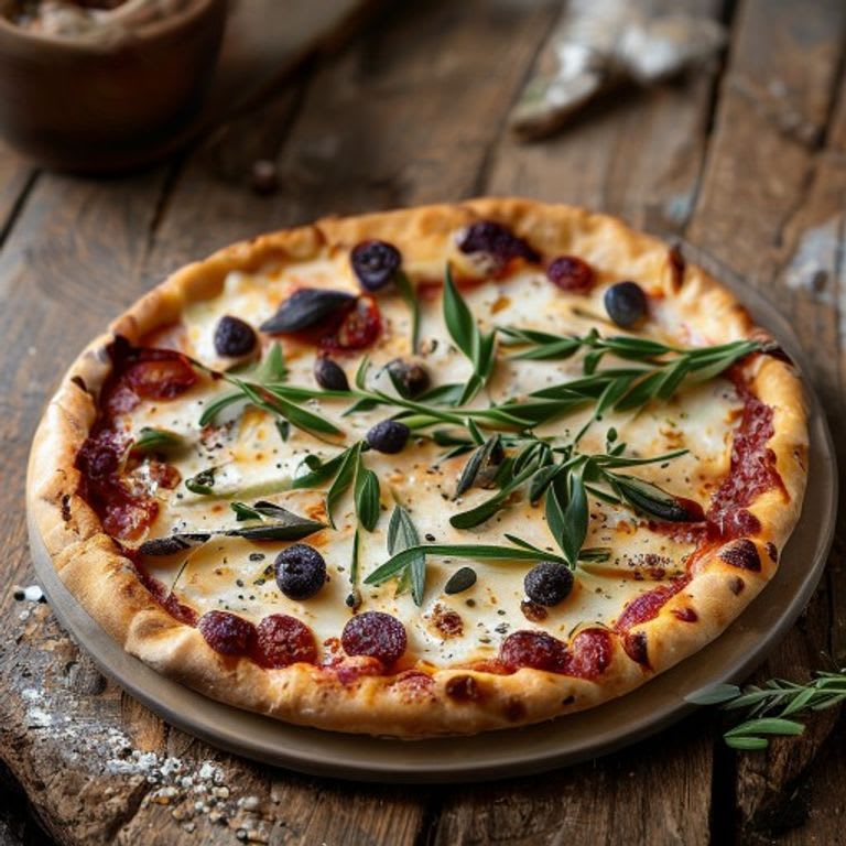Masa de pizza integral con hierbas finas