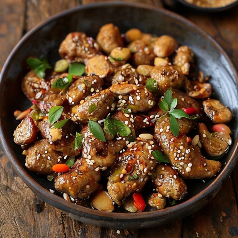 Pollo Kung Pao con Cacahuates