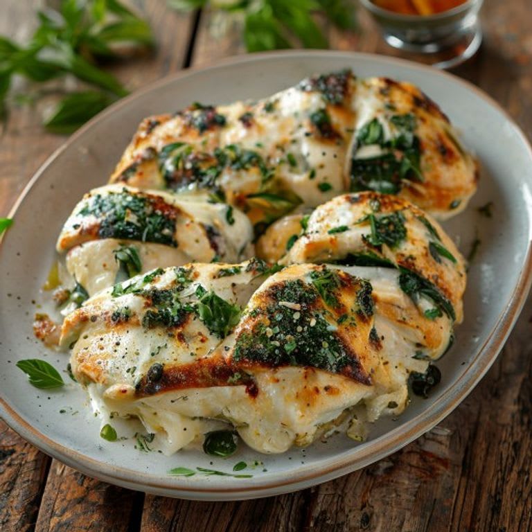 Pollo Relleno de Ricotta y Espinacas al Horno