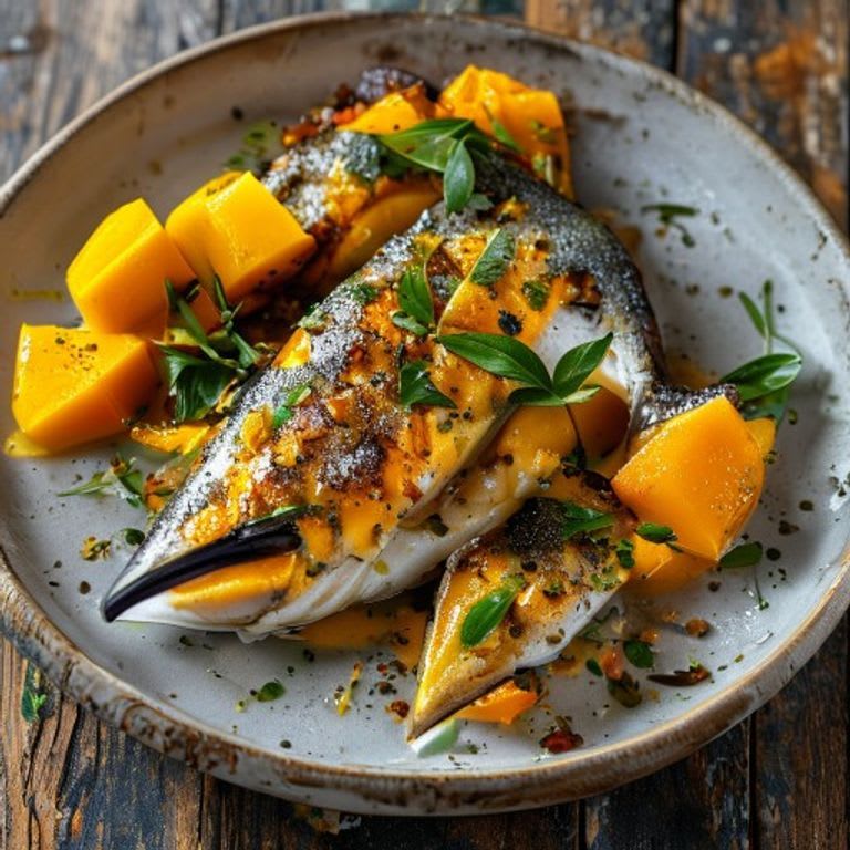 Pescado a la Plancha con Salsa de Mango y Habanero
