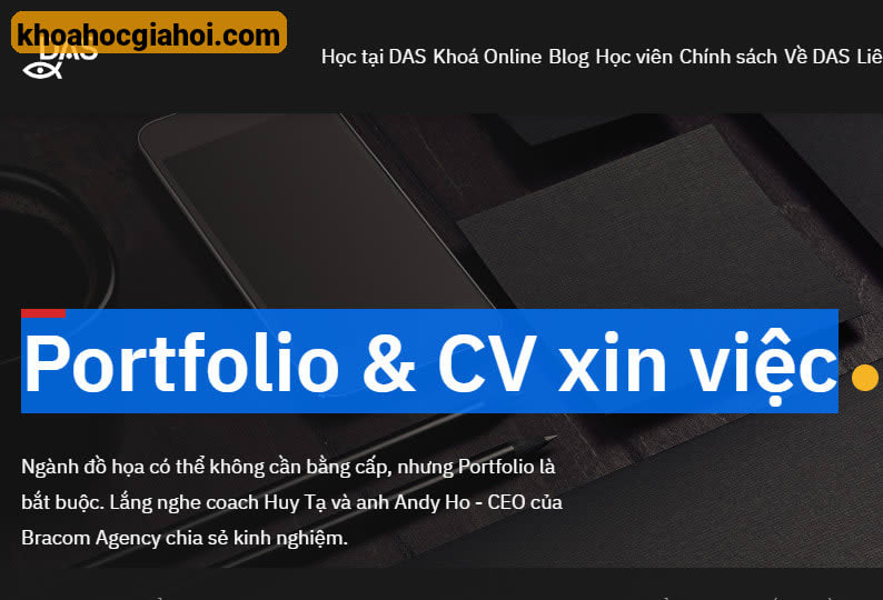 Khóa Học Portfolio & Cv Xin Việc Cùng Das.info.vn