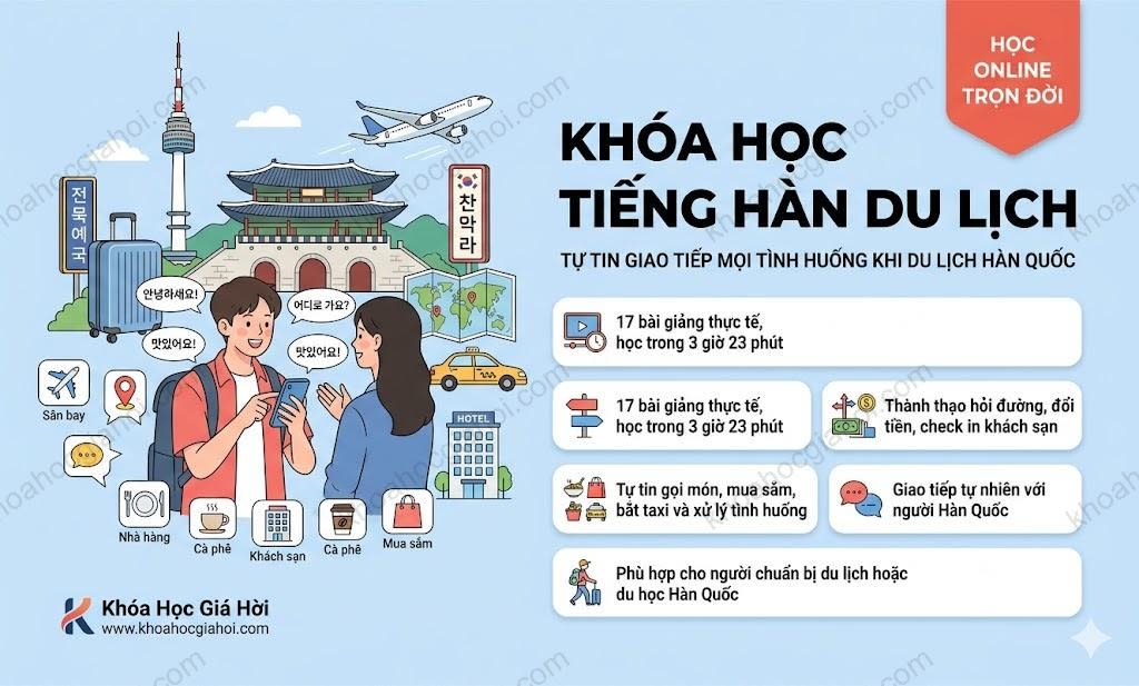 Khóa Học Tiếng Hàn Du Lịch