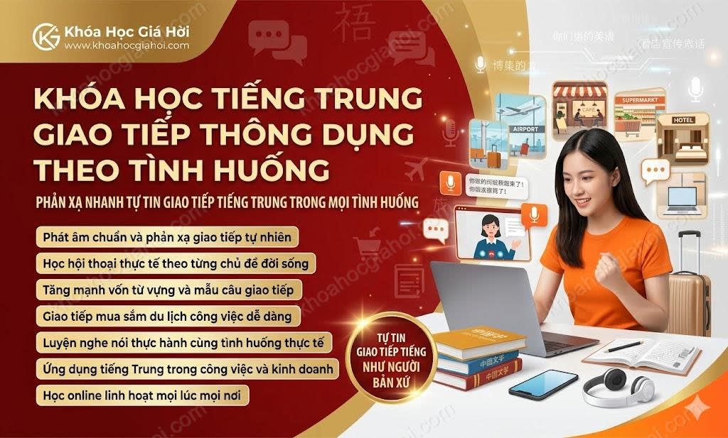 Khóa Học Tiếng Trung Giao Tiếp Thông Dụng Theo Tình Huống