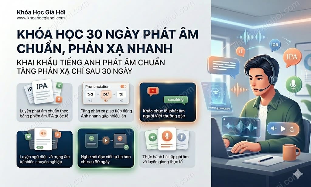 Khóa Học 30 Ngày Phát Âm Chuẩn, Phản Xạ Nhanh