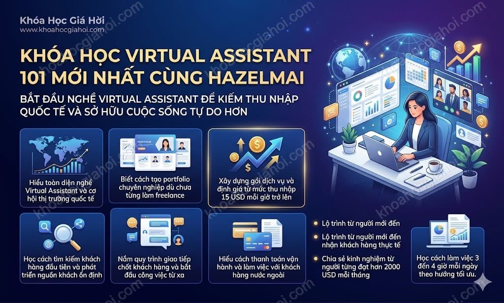 Khóa Học Virtual Assistant 101 Mới Nhất Cùng Hazelmai