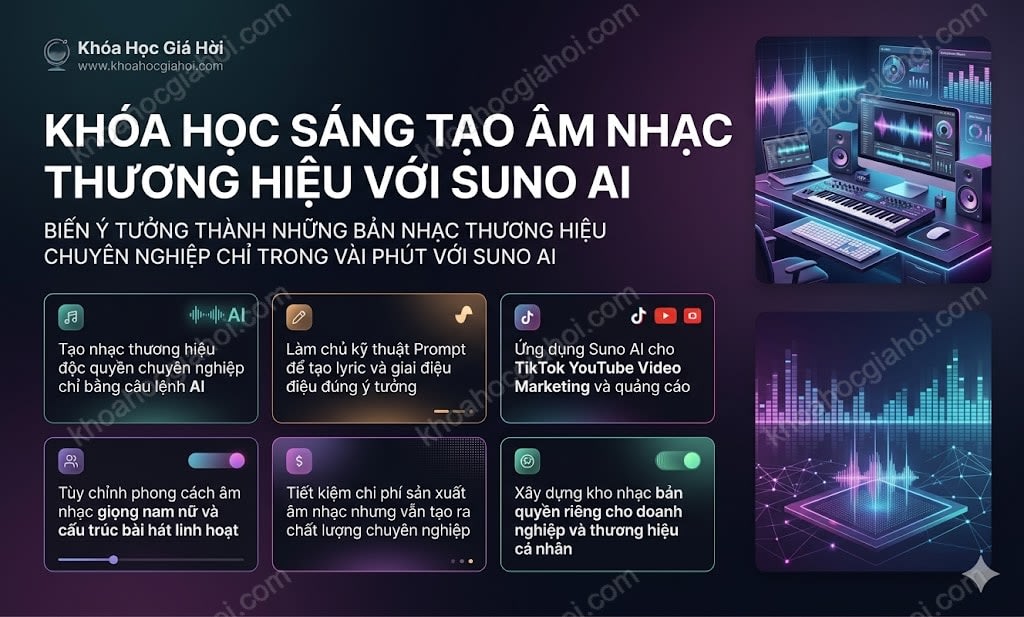 Khóa Học Sáng Tạo Âm Nhạc Thương Hiệu Với SUNO AI