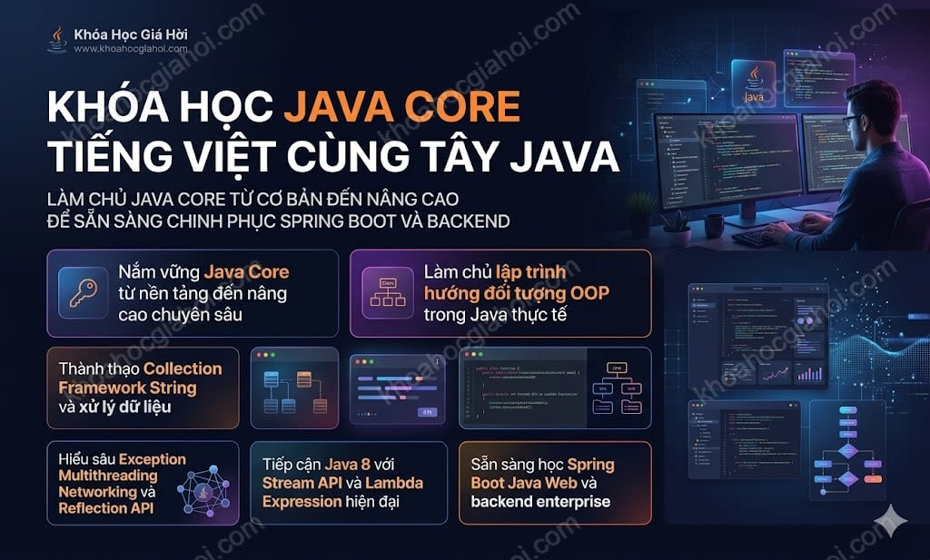 Khóa Học Java Core Tiếng Việt Cùng Tây Java