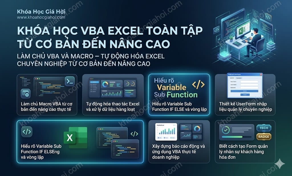 Khóa Học Vba Excel Toàn Tập Từ Cơ Bản Đến Nâng Cao
