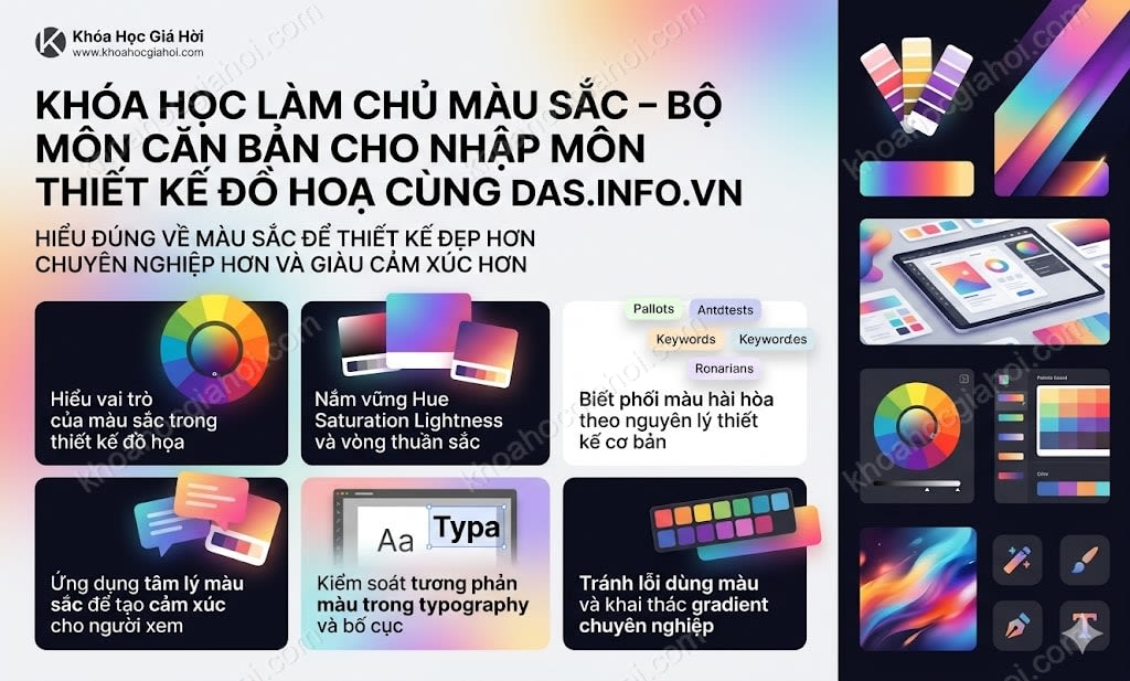 Khóa Học Làm Chủ Màu Sắc – Bộ Môn Căn Bản Cho Nhập Môn Thiết Kế Đồ Hoạ Cùng DAS.info.vn