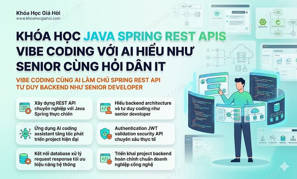 Khóa Học Java Spring REST APIs – Vibe Coding với AI, Hiểu Như Senior Cùng Hỏi Dân IT