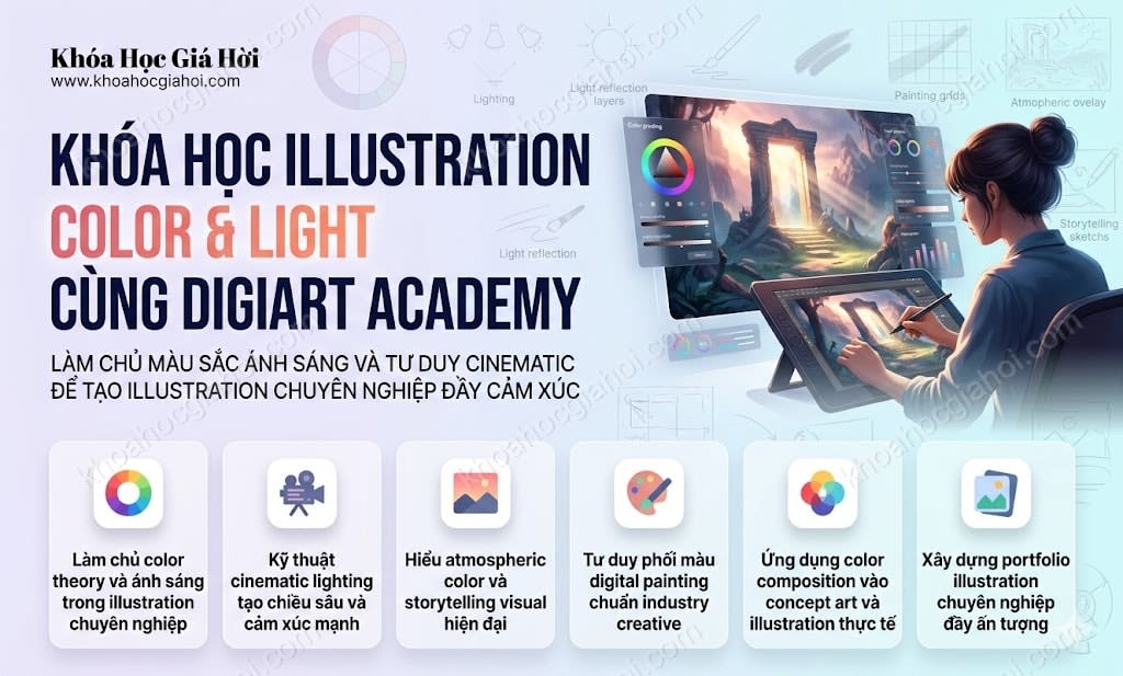 Khoá Học Illustration: Color & Light Cùng Digiart Academy