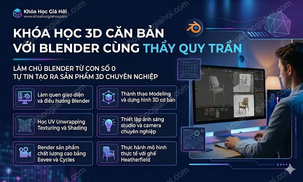Khóa Học 3D Căn Bản Với Blender Cùng Thầy Quy Trần