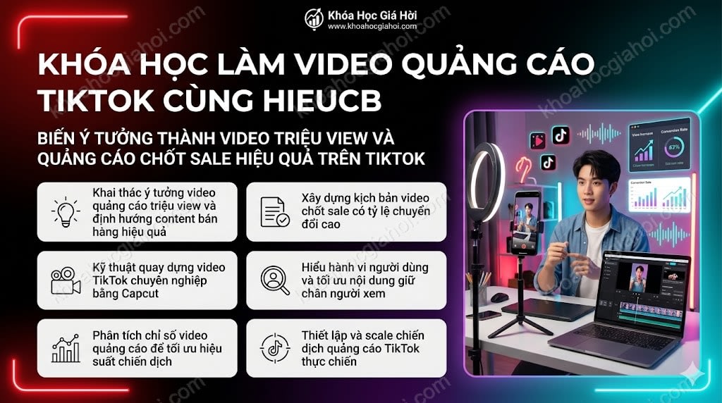 Khóa Học Làm Video Quảng Cáo Tiktok Cùng Hieucb