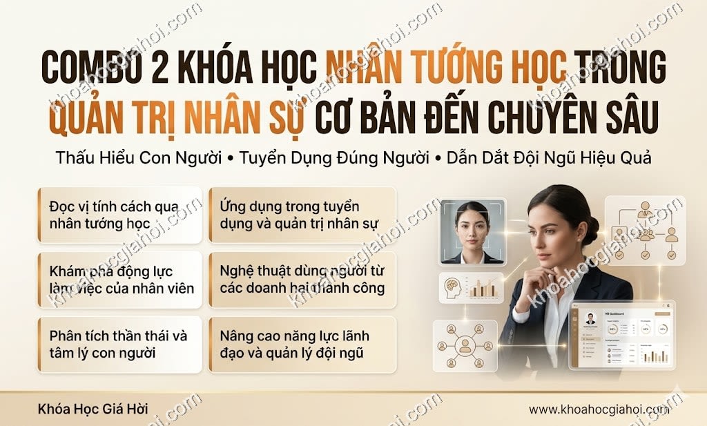 Combo 2 Khóa Học Nhân Tướng Học Trong Quản Trị Nhân Sự Cơ Bản Đến Chuyên Sâu Combo 2 Khóa Học Nhân Tướng Học Trong Quản Trị Nhân Sự Cơ Bản Đến Chuyên Sâu