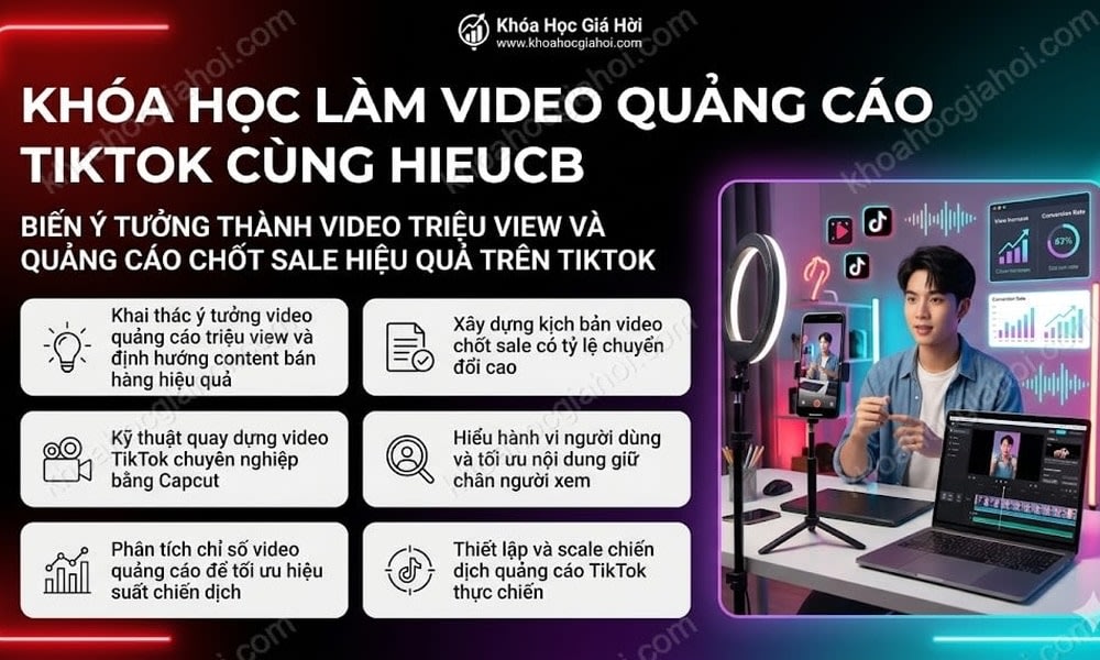 Khóa Học Làm Video Quảng Cáo Tiktok Cùng Hieucb