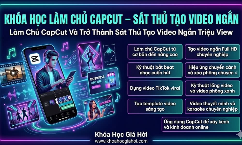Khóa Học Làm Chủ Capcut – Sát Thủ Tạo Video Ngắn