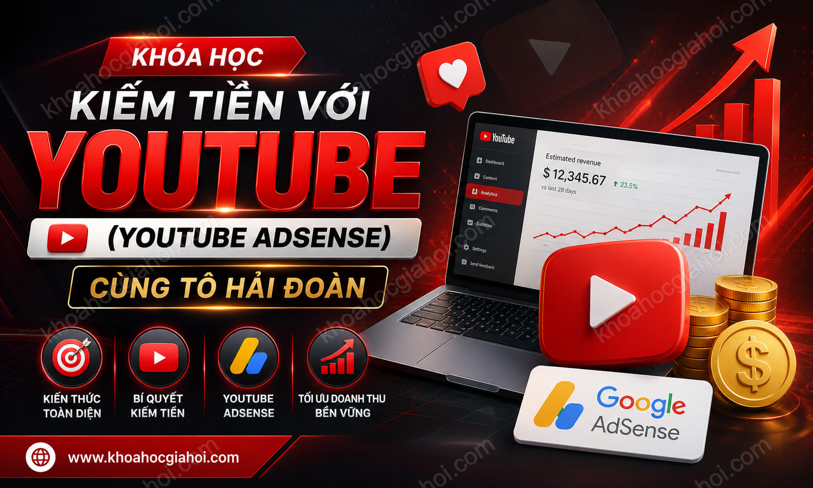 Khóa Học Kiếm Tiền Với Youtube (Youtube Adsense) Cùng Tô Hải Đoàn