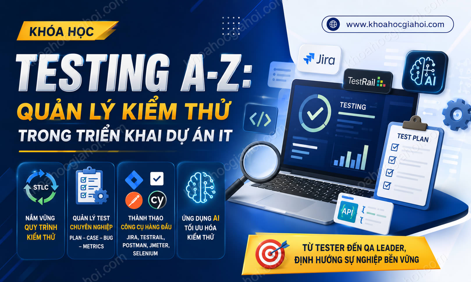 Khóa Học Testing A-Z: Quản Lý Kiểm Thử Trong Triển Khai Dự Án IT