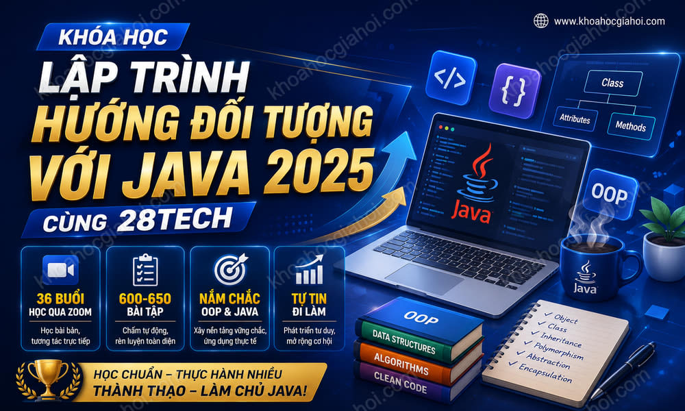 Khóa Học Lập Trình Hướng Đối Tượng Với Java 2025 Cùng 28Tech
