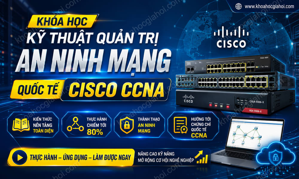 Khóa Học Kỹ Thuật Quản Trị An Ninh Mạng Quốc Tế Cisco CCNA