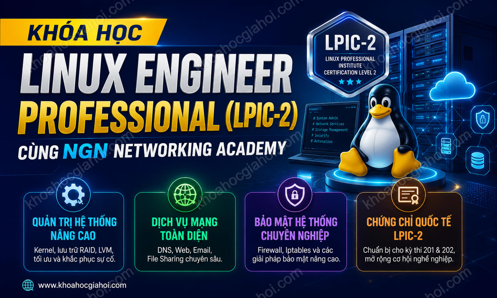 Khóa Học Linux Engineer Professional (LPIC-2) Cùng NGN Networking Academy