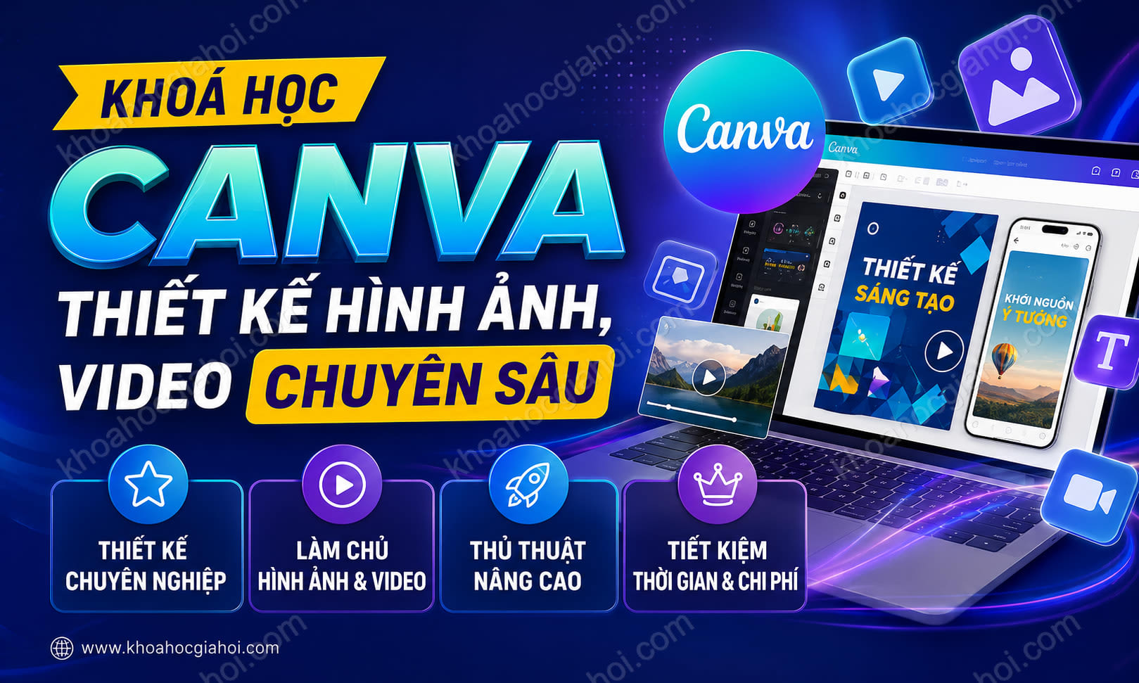 Khoá Học Canva Thiết Kế Hình Ảnh, Video Chuyên Sâu