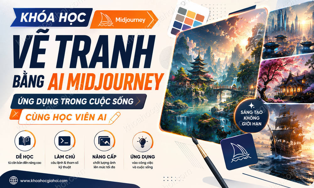 Khóa Học Vẽ Tranh Bằng AI Midjourney – Ứng Dụng Trong Cuộc Sống Cùng Học Viên AI