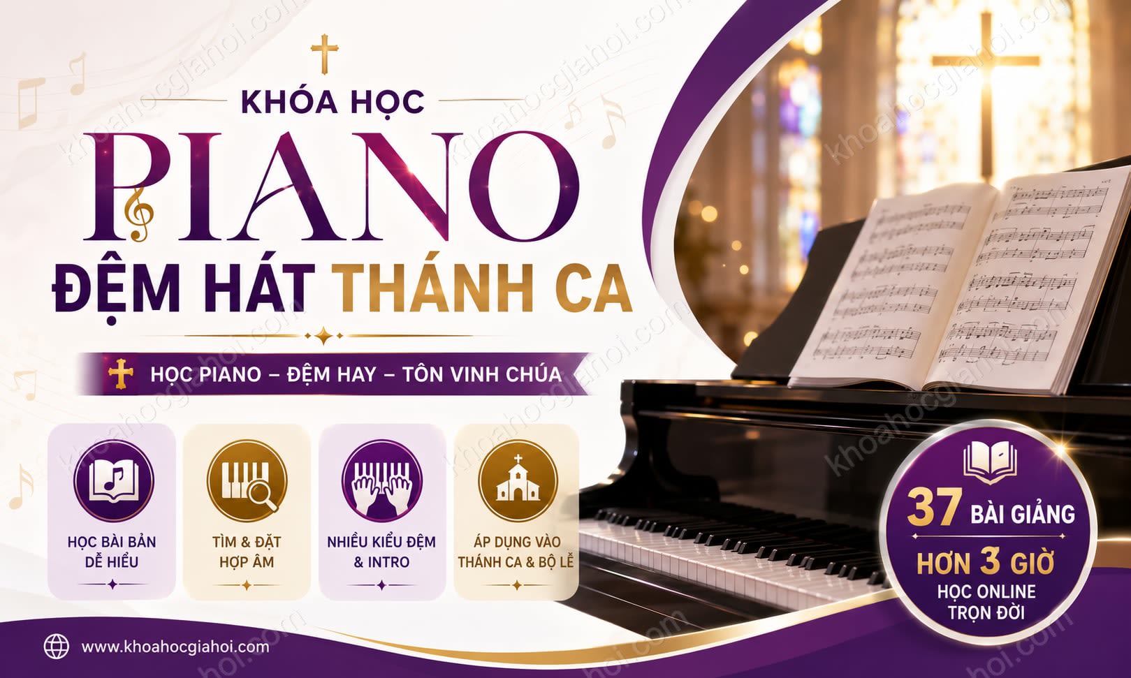 Khóa Học Piano Đệm Hát Thánh Ca