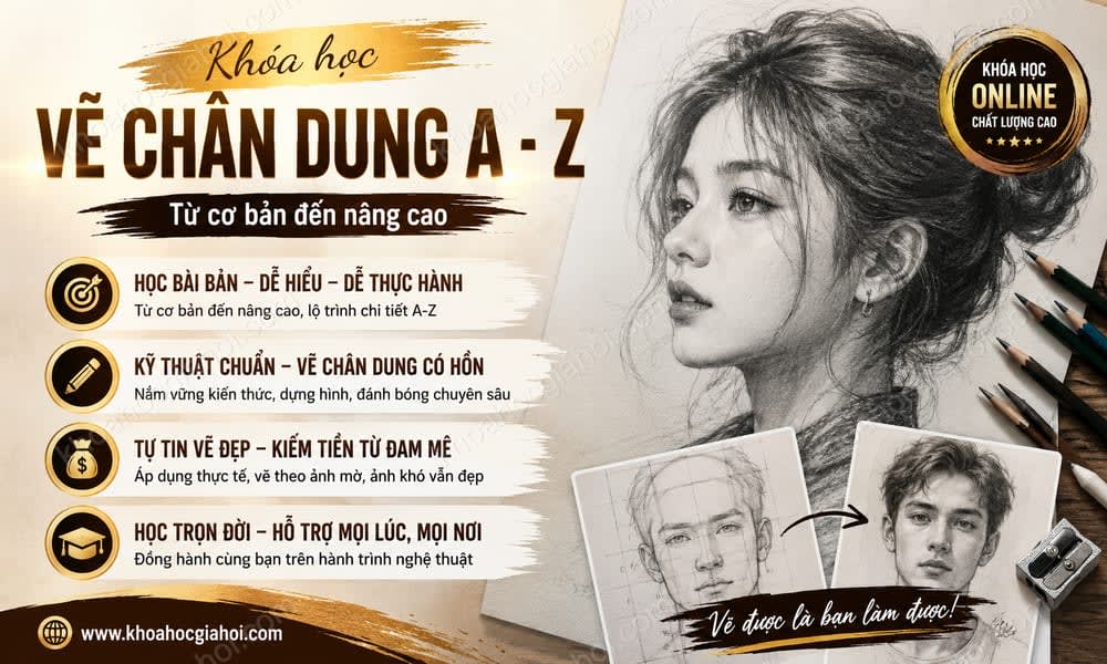 Khóa Học Vẽ Chân Dung A - Z