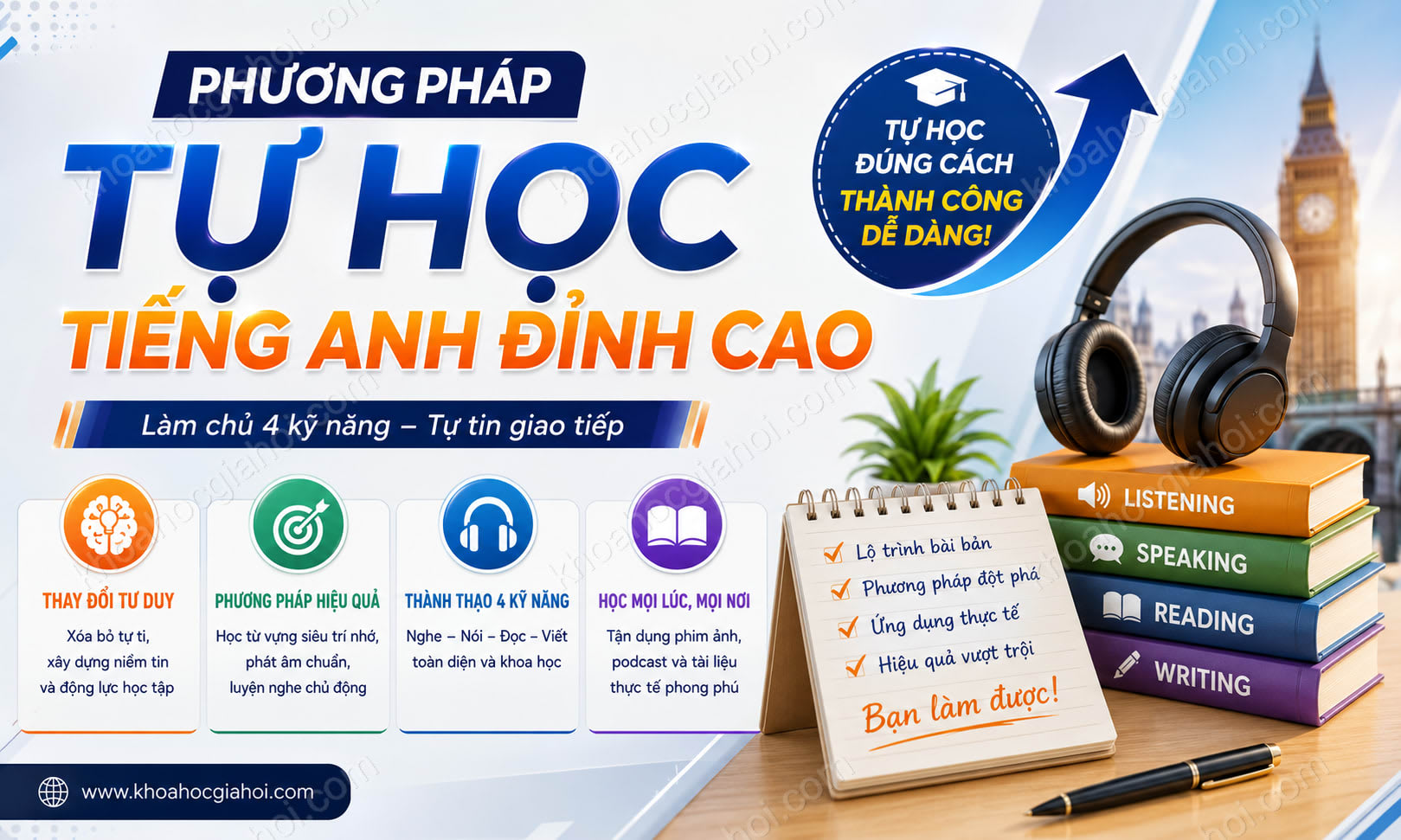 Khóa Học Phương Pháp Tự Học Tiếng Anh Đỉnh Cao