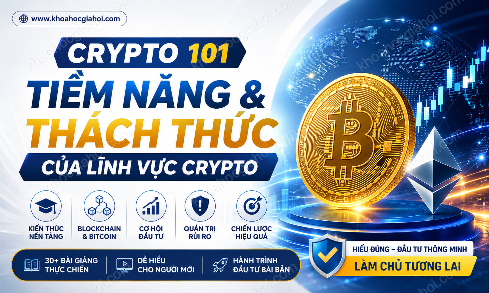 Khóa Học Crypto 101 – Tiềm Năng & Thách Thức Của Lĩnh Vực Crypto Currency (tiền Mã Hóa)
