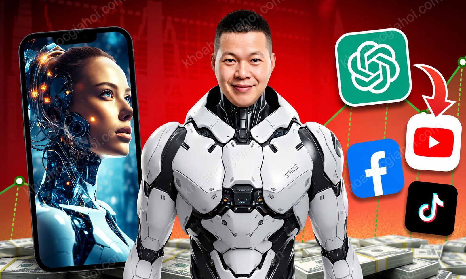 Khoá Học AI Làm Video Xây Kênh Youtube, Tiktok, Facebook