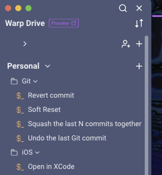 Warp Workflows