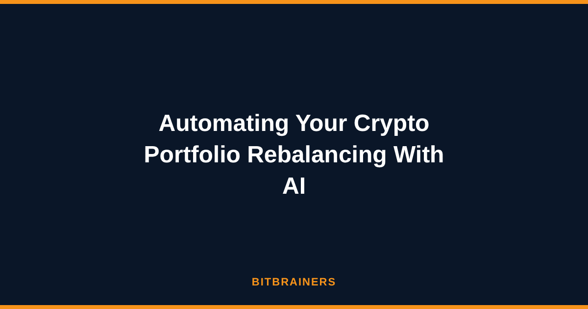 Automating Your Crypto Portfolio Rebalancing With AI