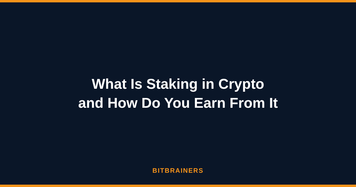 What Is Staking in Crypto and How Do You Earn From It