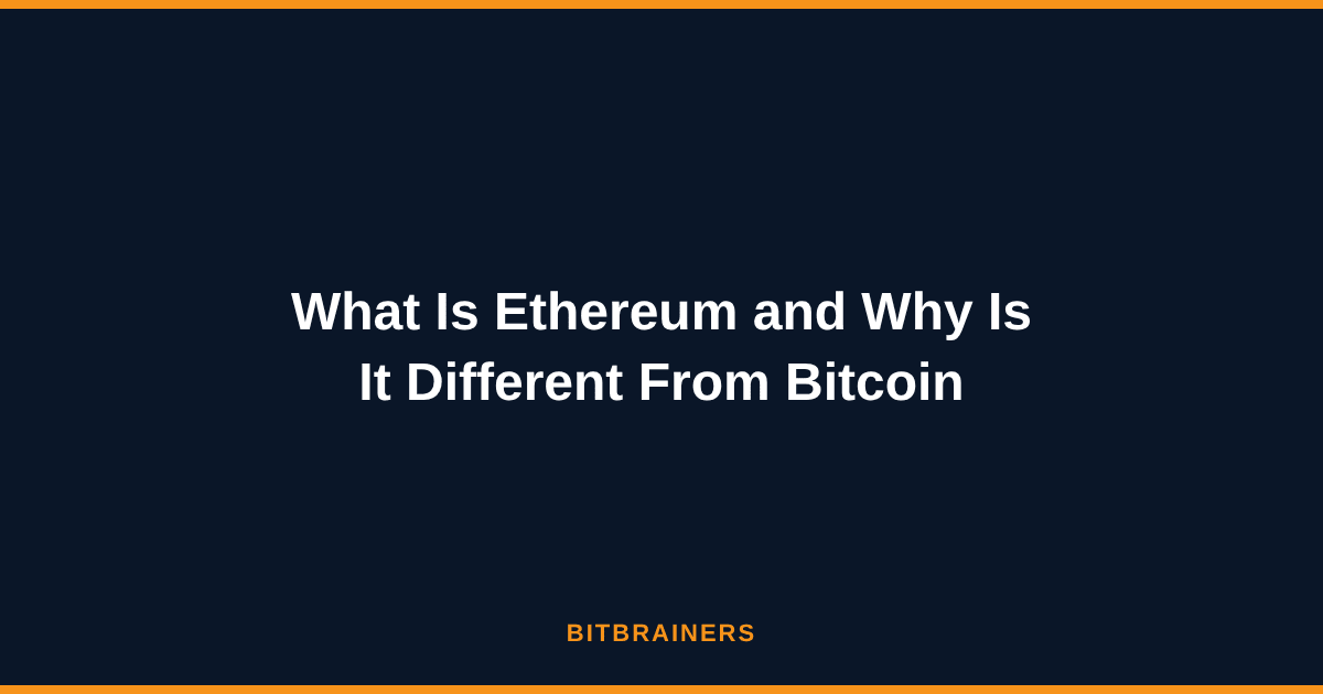 What Is Ethereum and Why Is It Different From Bitcoin