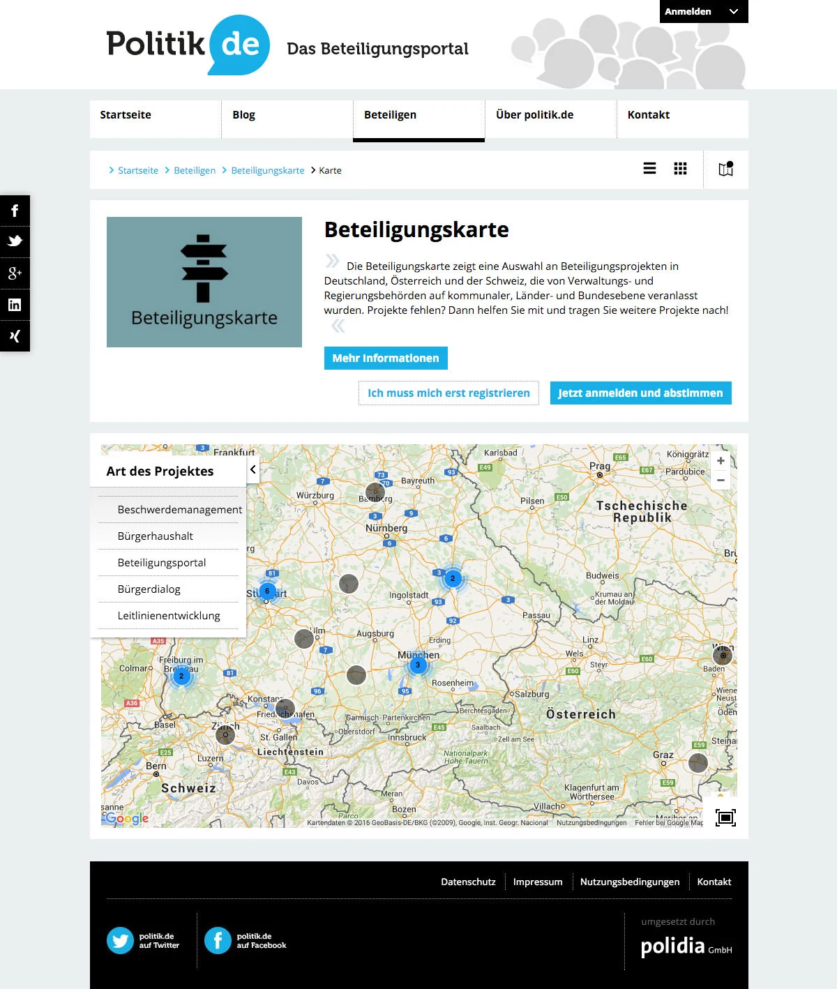 politik.de - Beteiligungskarte