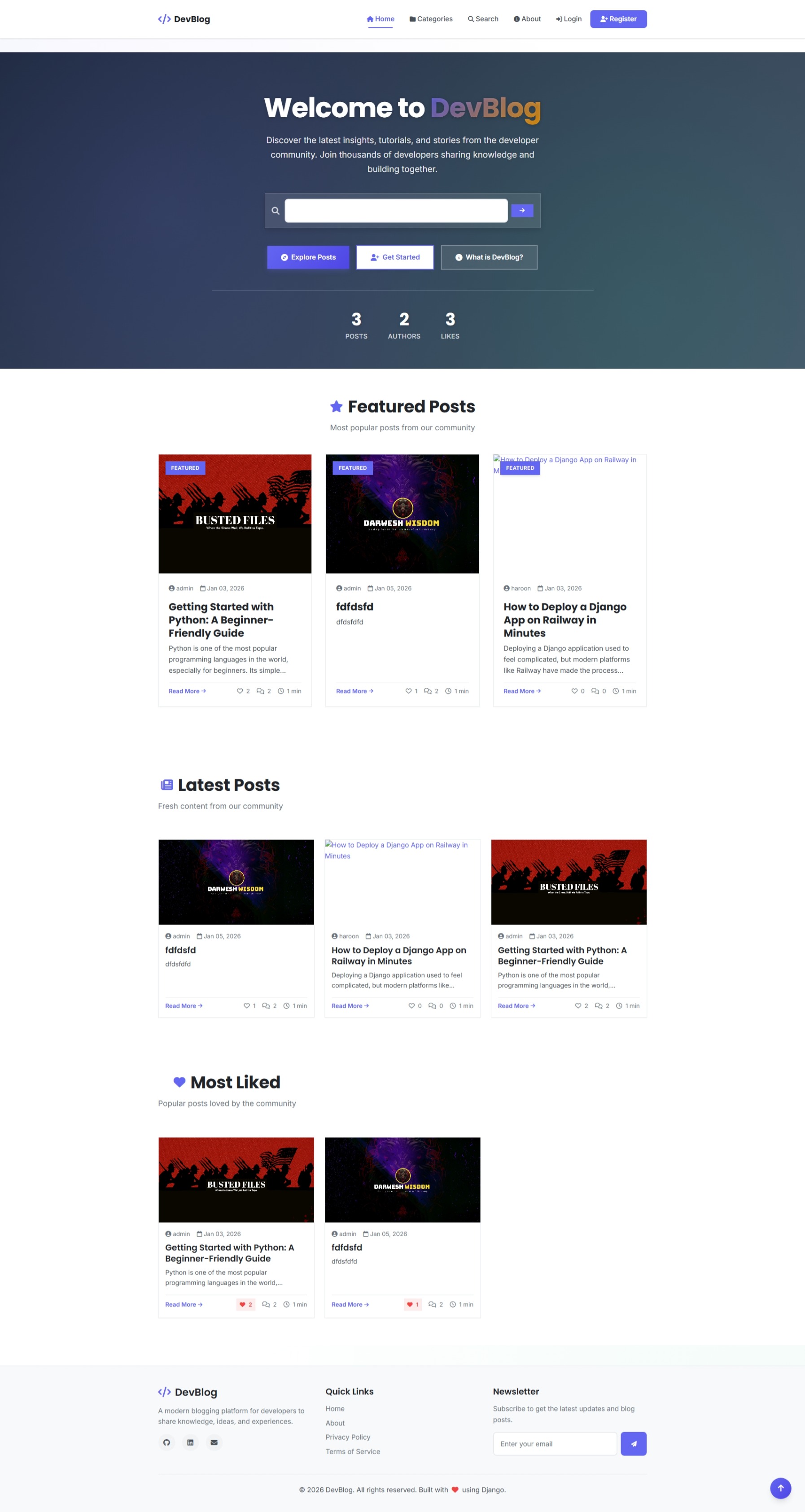 DevBlog: Production-Grade Django Platform