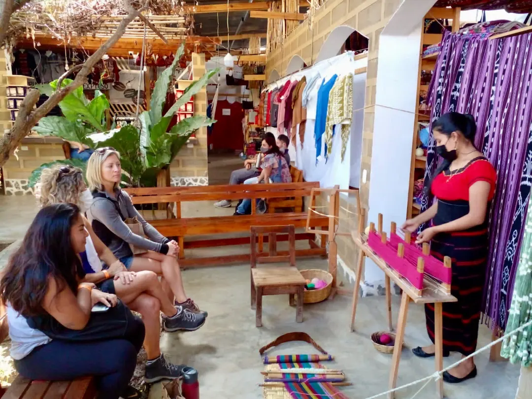 Weaving cooperative in San Juan La Laguna