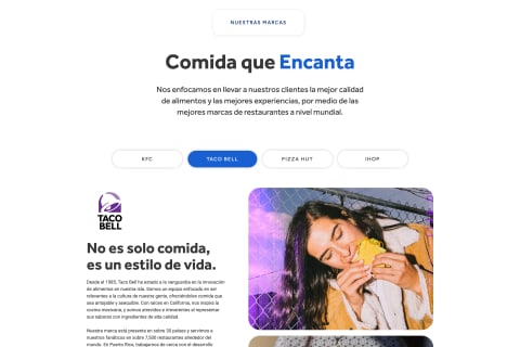 Encanto Restaurants Website Screenshot