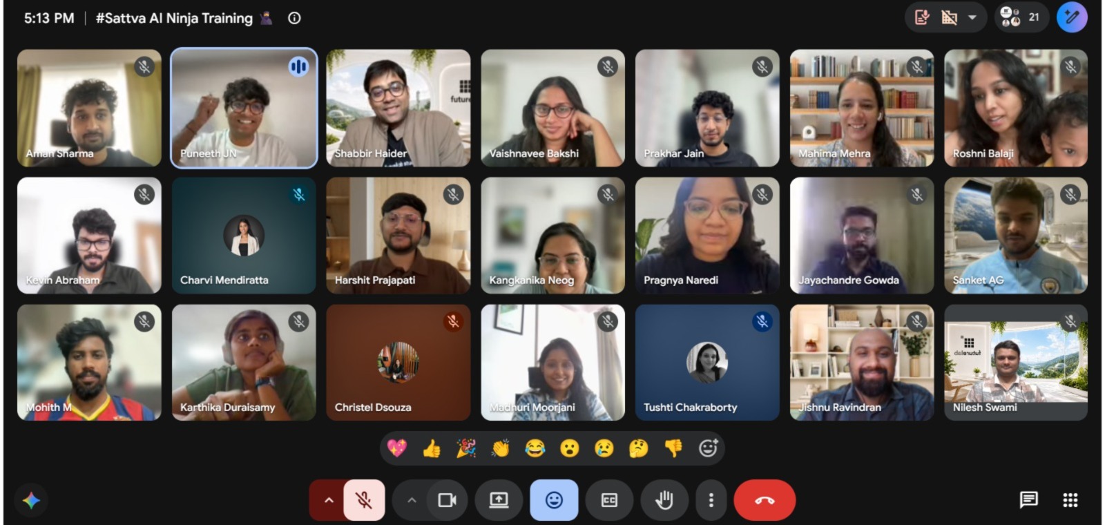 Futurelab Studios AI Ninja training with the Sattva Consulting team