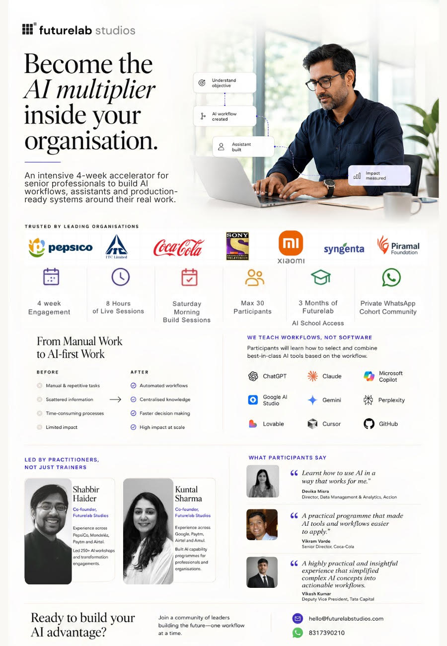 Futurelab Studios AI Workflow Accelerator, Cohort 2 for individuals